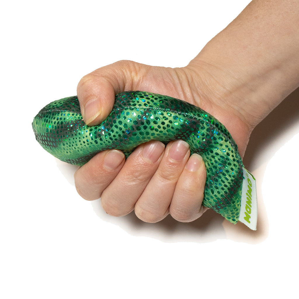 Half moon stress ball in hand