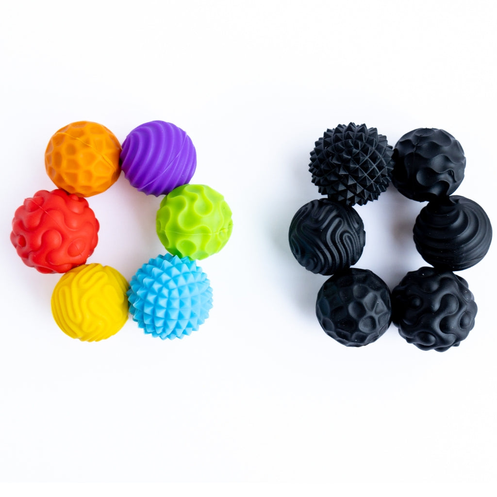 Magnetic Sensory Fidget Balls on white background