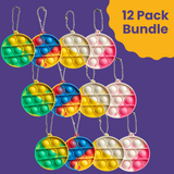 Mini Pop Keychain Fidget – 12 Pack Bundle