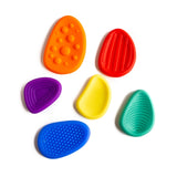 Sensory Silicone worry stone fidgets on white background