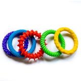 Textured Sensory Bracelet Rings - Set of 5