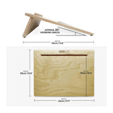 Zieler® Large (A3) Wooden Ergonomic Writing Slope with Grip Mat